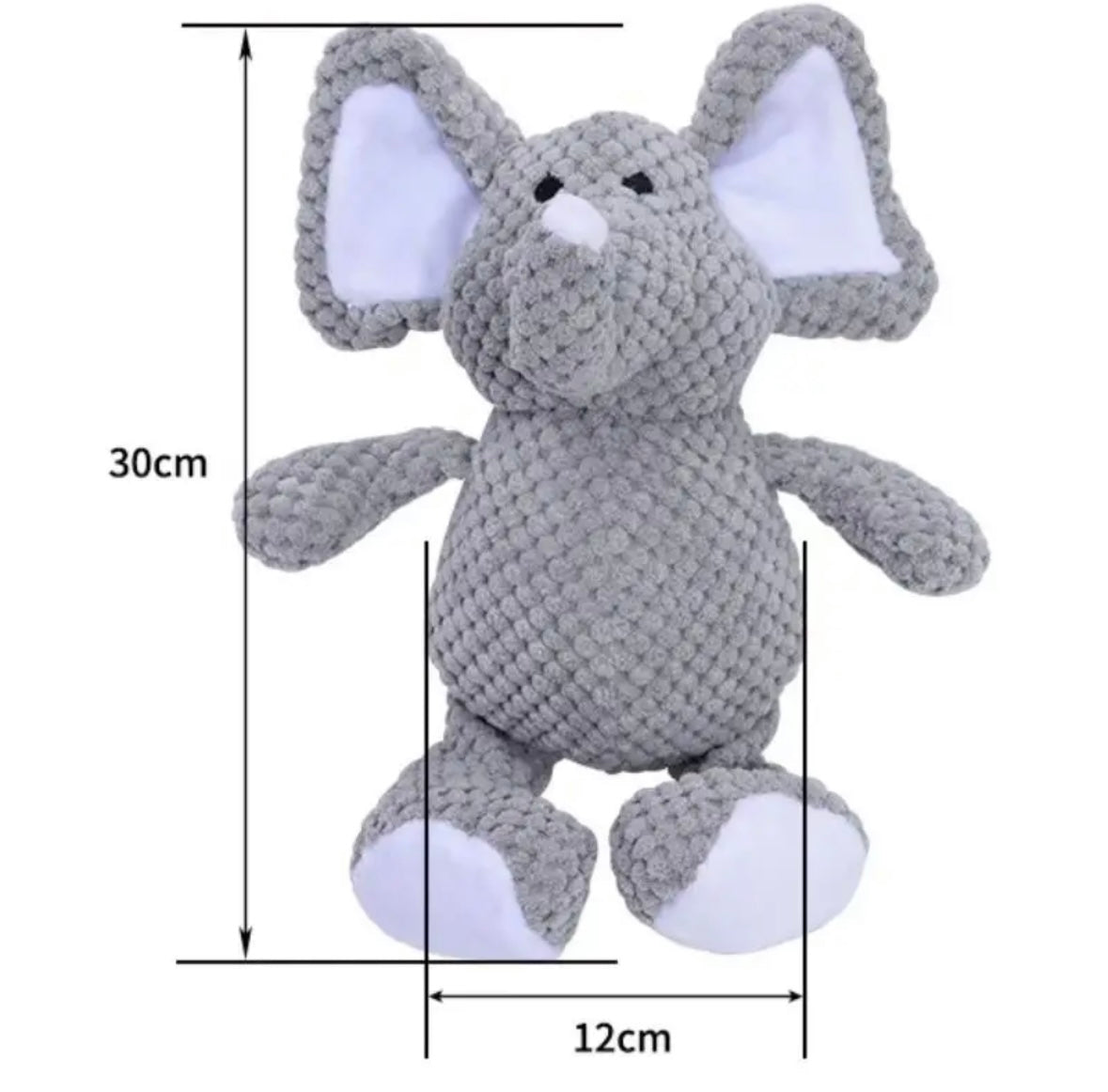 Elephant Dog Toy With Squeak