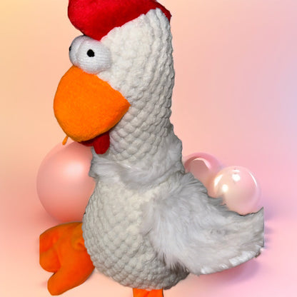 Chicken style Plush Dog Toy with squeak