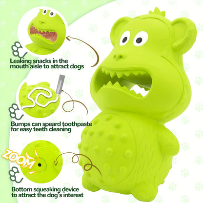 Chew Resistant Monkey Dog Toy With Squeak