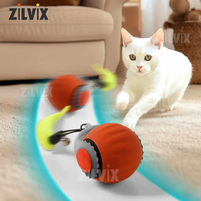 Cat Rolling Ball Faux Tail Toys