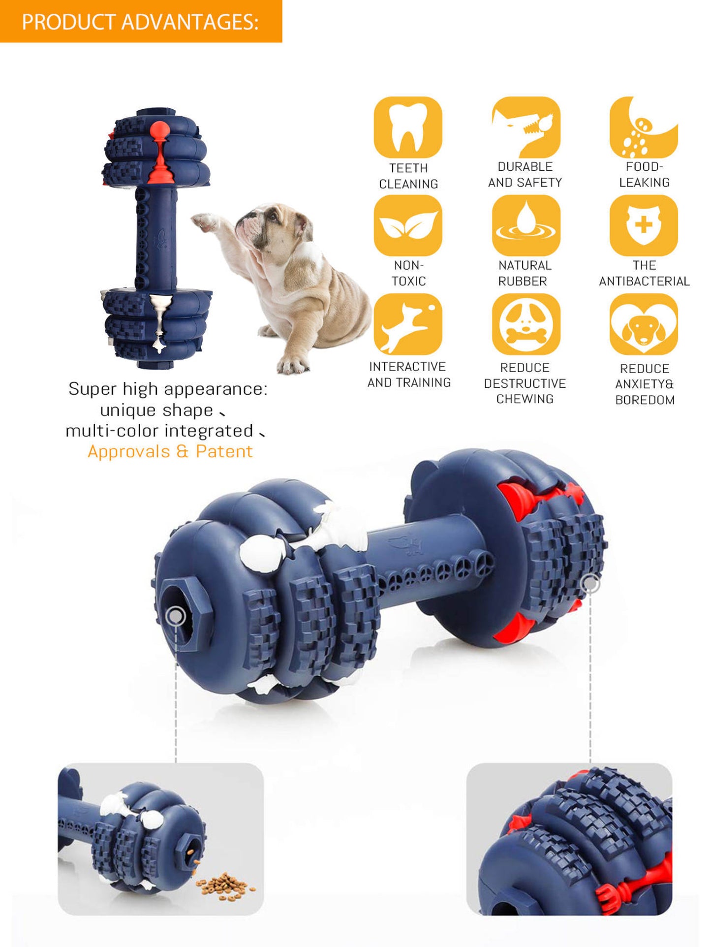 Chew Resistant Dumbbell Dog Toy