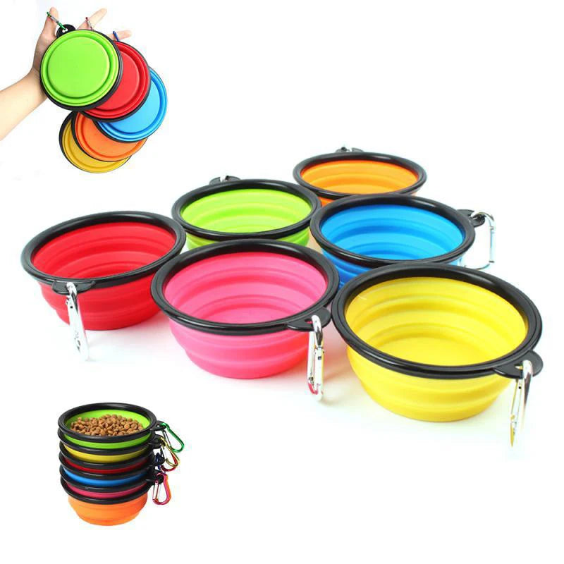 Dog Travel Folding Silicone Bowl