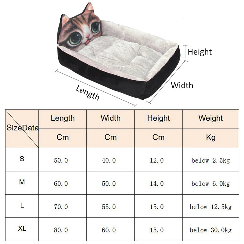 Cute Cartoon Pet Warm Sofa Bed