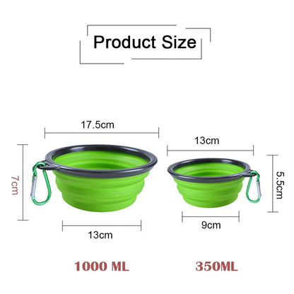 Dog Travel Folding Silicone Bowl