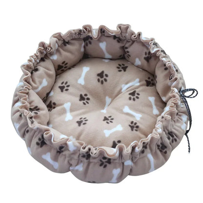 Round Cat Plush House Bed