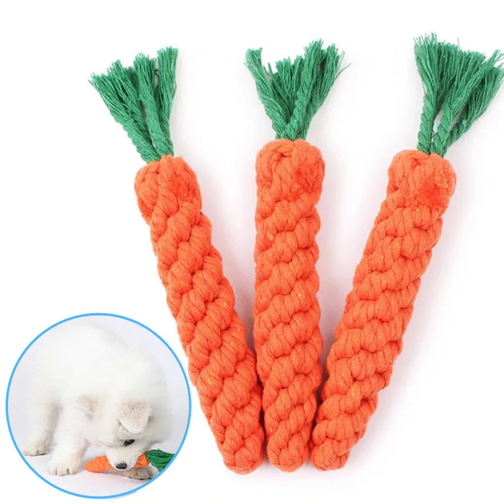 Dog Carrot Bite Rope Toy