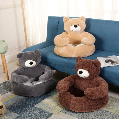 Semi-Enclosed Bear Dog Bed