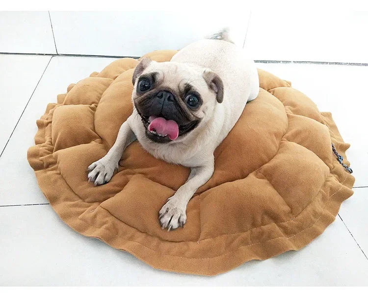 Round Cat Plush House Bed