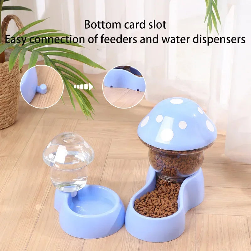 Cat Feeding Mushroom Shape Bowl