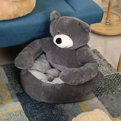 Semi-Enclosed Bear Dog Bed