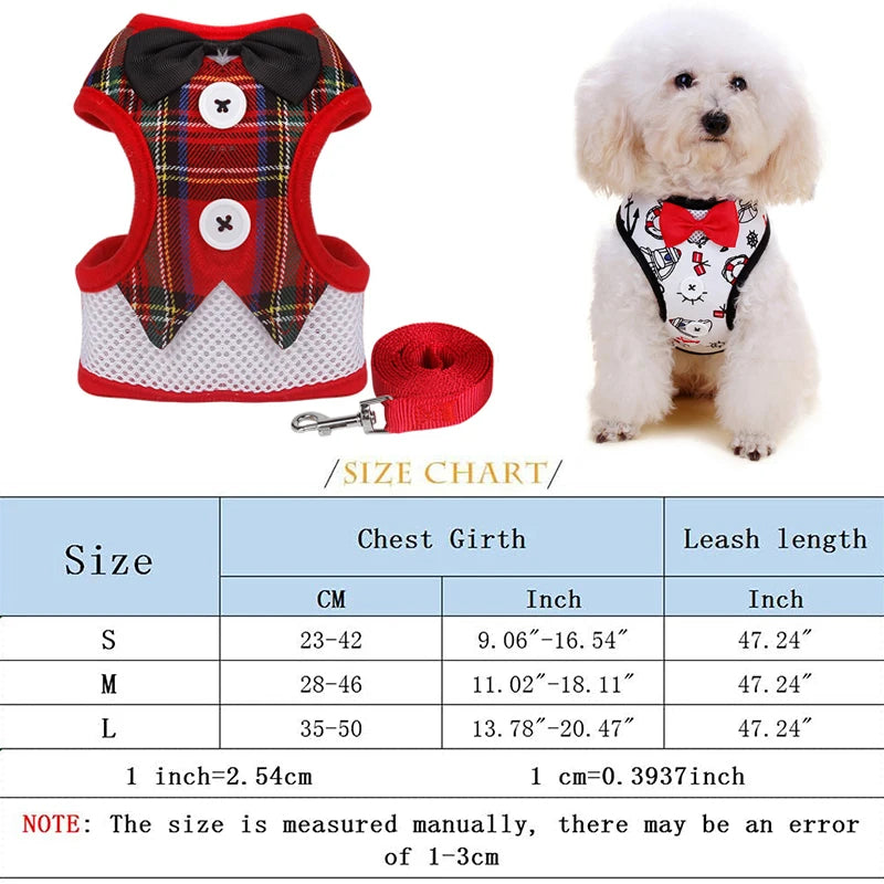 Elegant Bow Dog Collars Harness