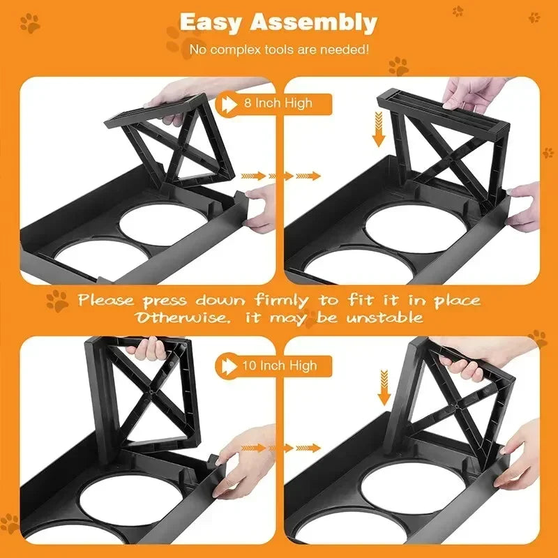 Dog Adjustable Height Feeding Bowl