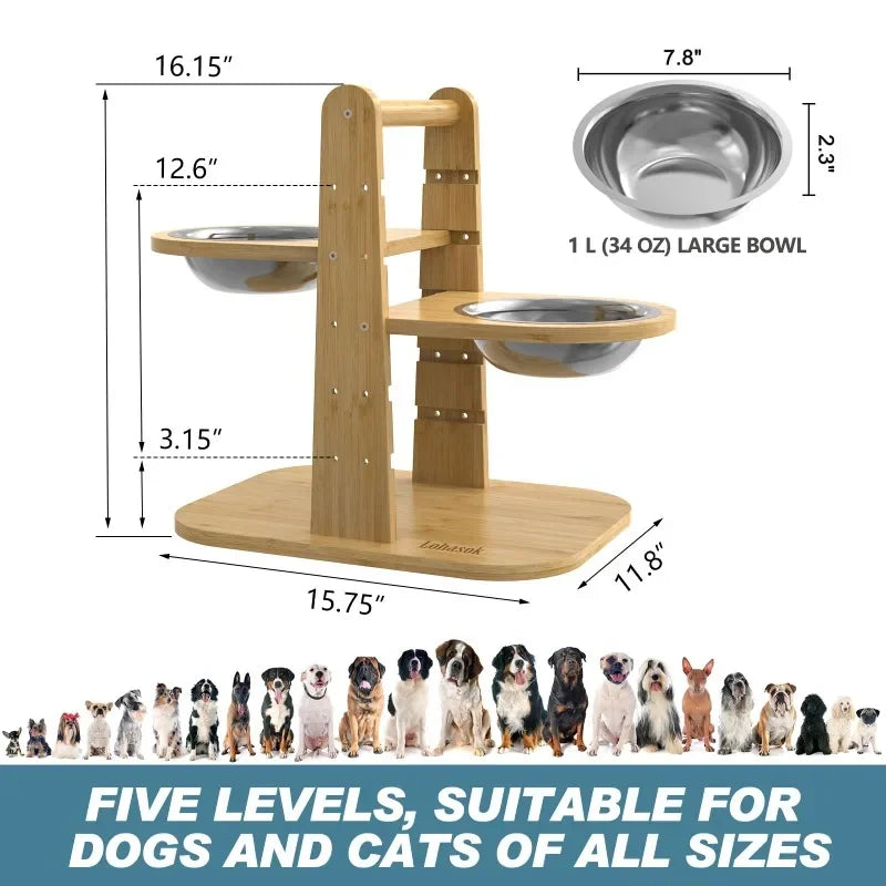 Adjustable Raised Dog Bowl