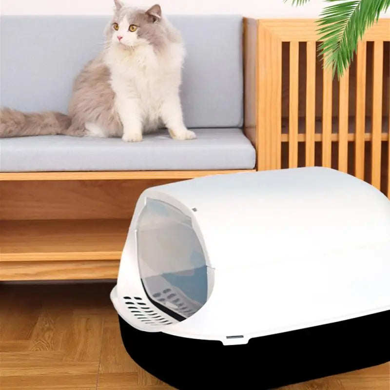 New Fully Enclosed Cat Litter Box With Shovel