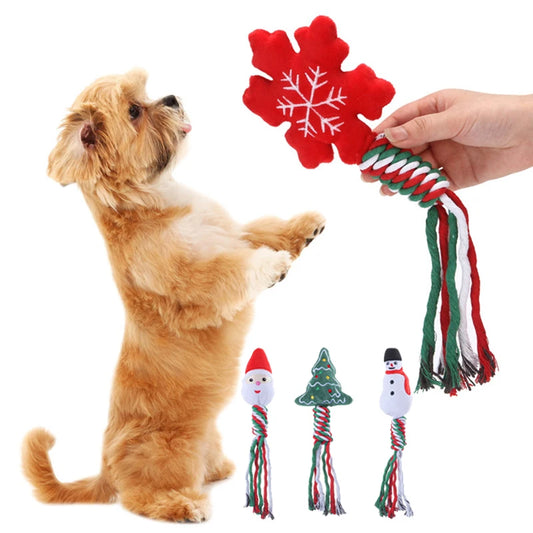 Pet Christmas Rope Knot Chew Toy