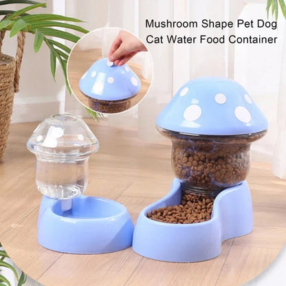 Cat Feeding Mushroom Shape Bowl