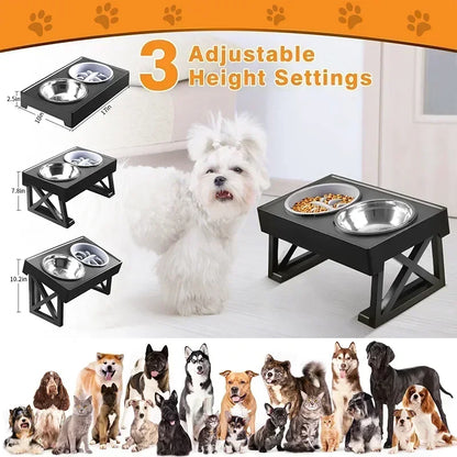 Dog Adjustable Height Feeding Bowl