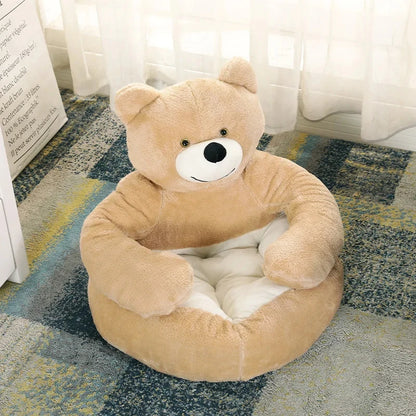 Semi-Enclosed Bear Dog Bed