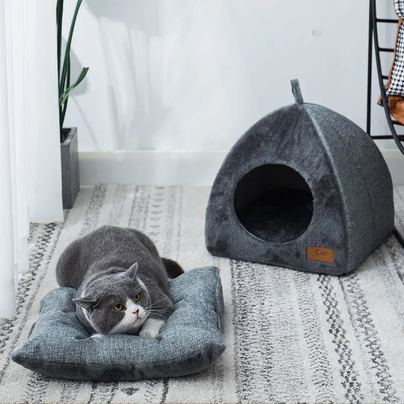 Cat Triangle Thickened Deep Sleep Nest