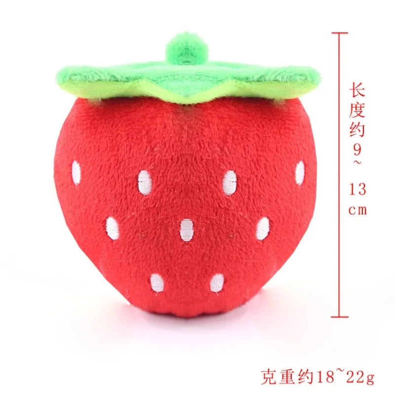 Dog Strawberry Sound Plush Toy