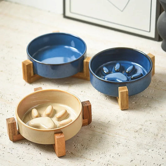 Ceramic Dog Slow Food Choking Bowl