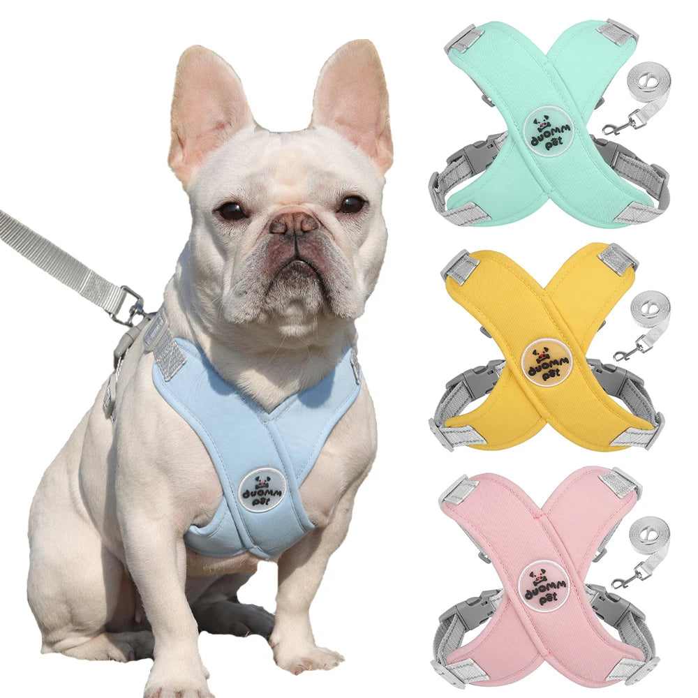 Dog Reflective Harness Leash Set