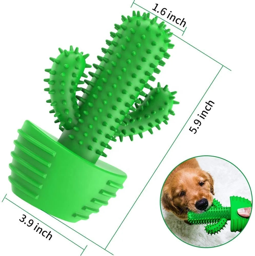 Dog Cactus Rubber Chew Toy