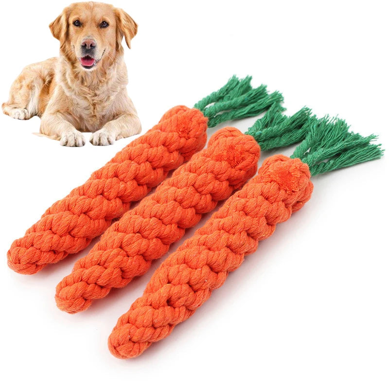 Dog Carrot Knot Ball Chew Toy