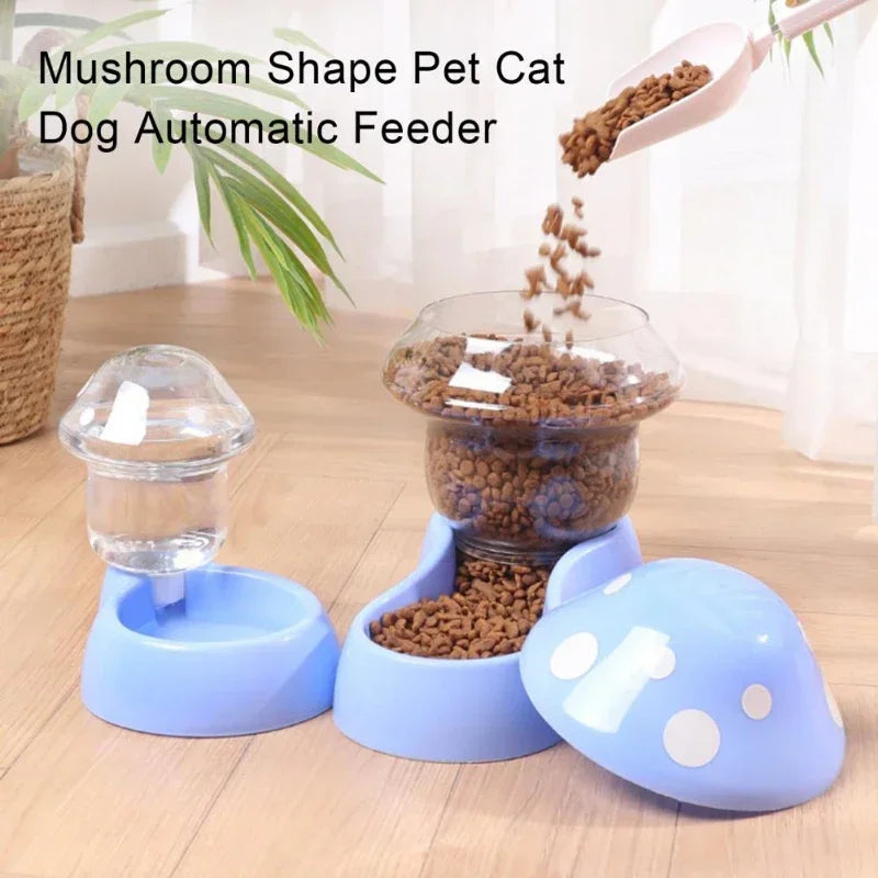 Cat Feeding Mushroom Shape Bowl