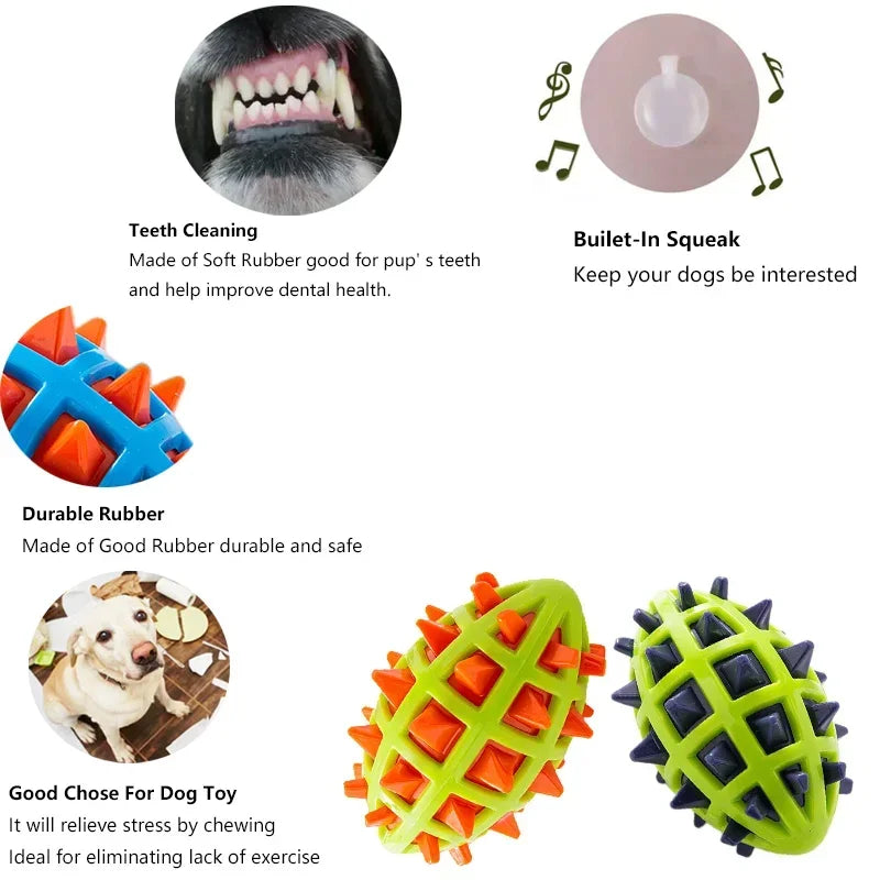 Dog TPR Rubber Squeaky Ball Toy