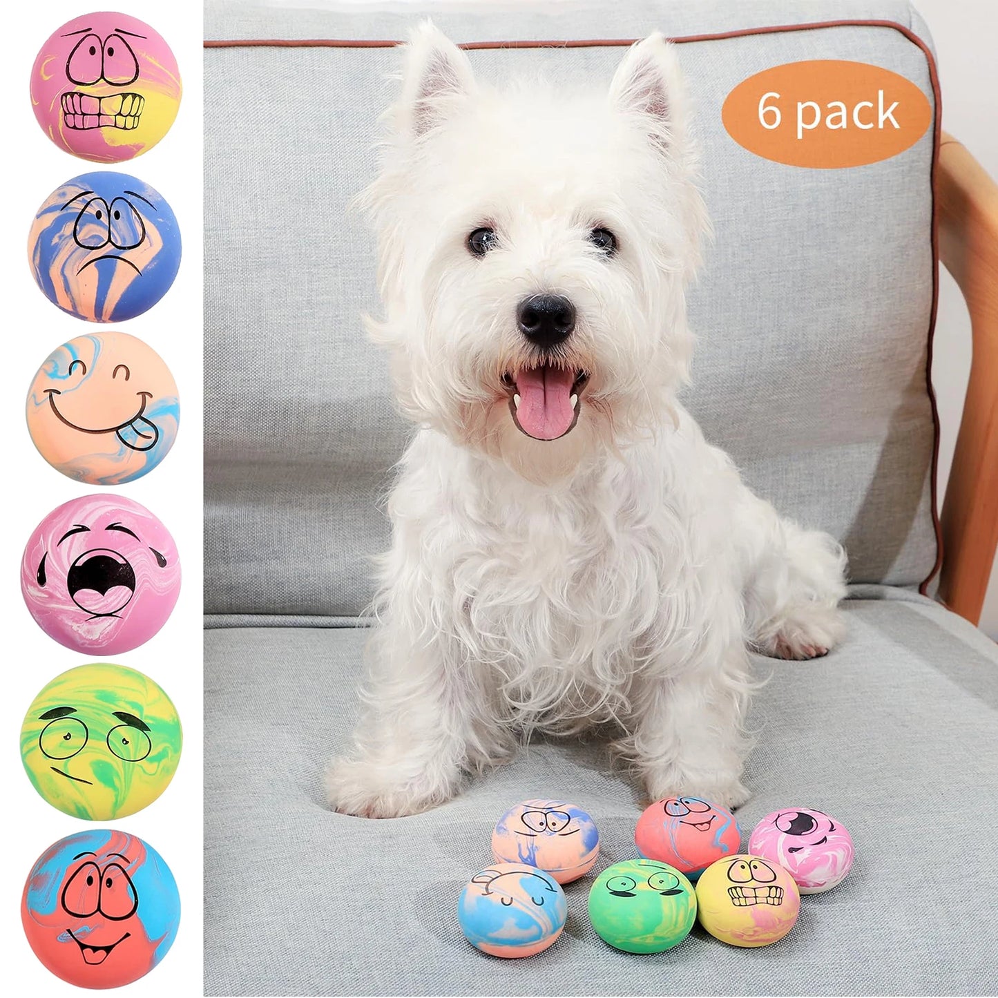 Dog Latex Bouncy Ball Squeaky Toy