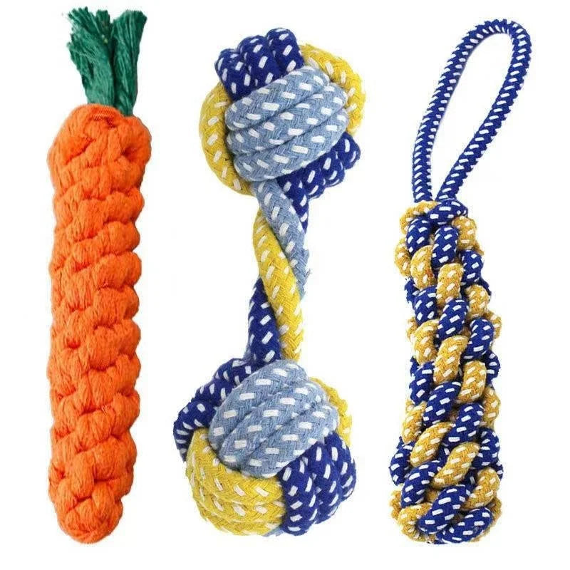 Dog Carrot Knot Ball Chew Toy