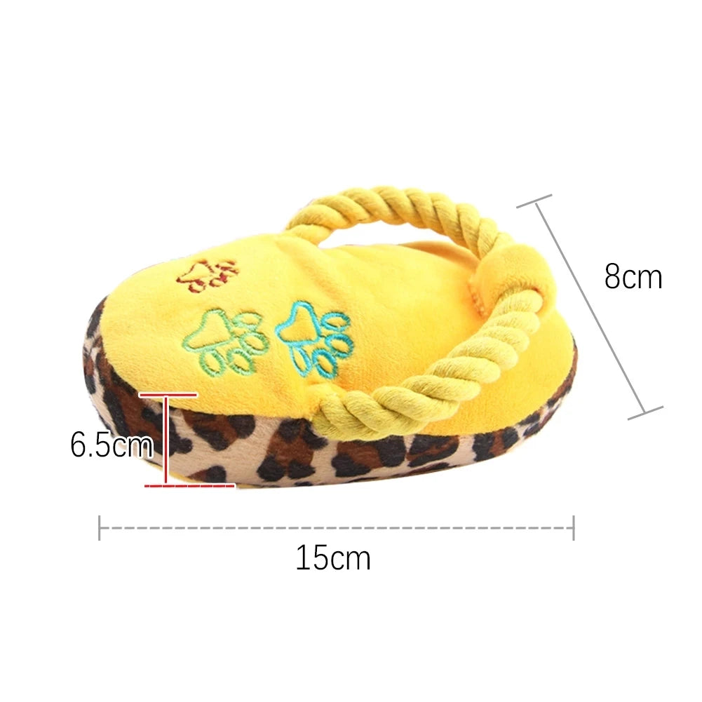 Dog Plush Slippers Bite Toy