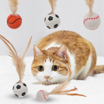 Cat Rolling Ball Teasing Stick Toy