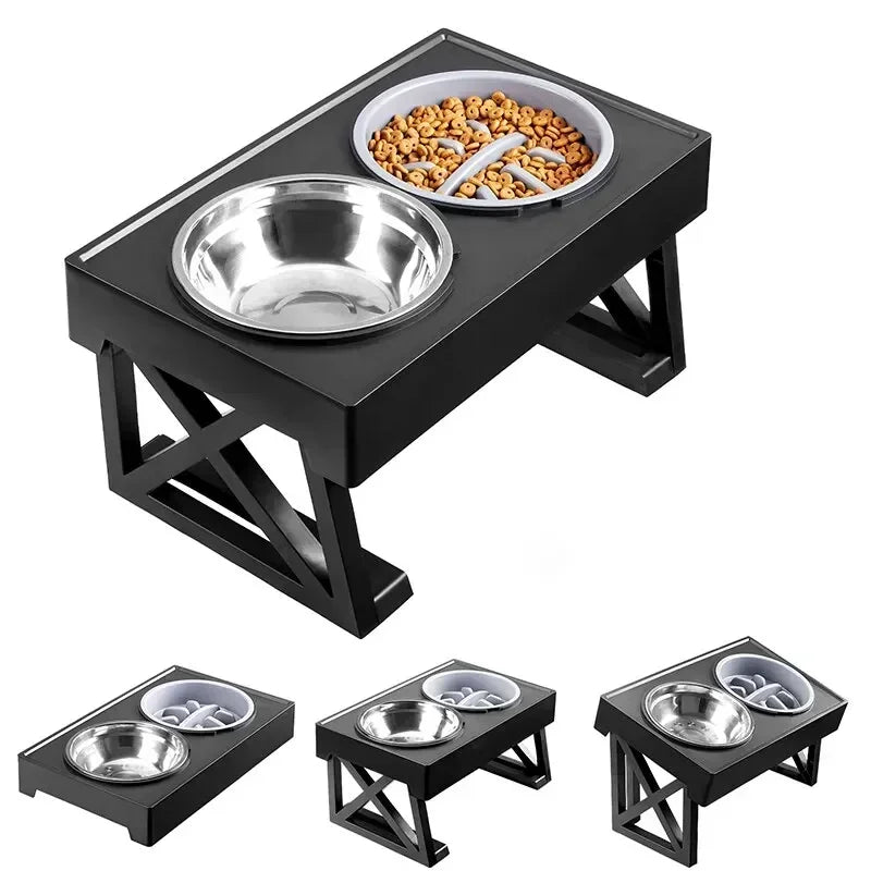 Dog Adjustable Height Feeding Bowl