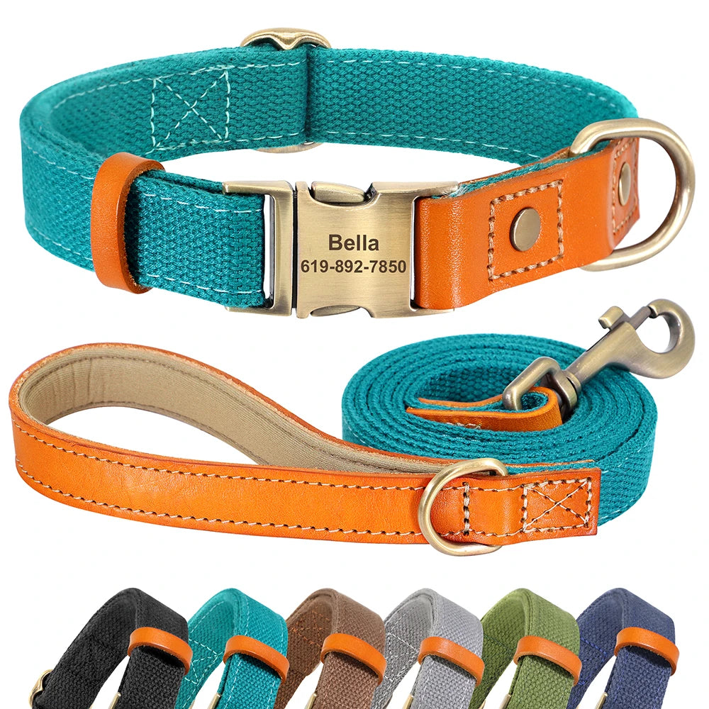 Nylon Dog Collar Leash Set