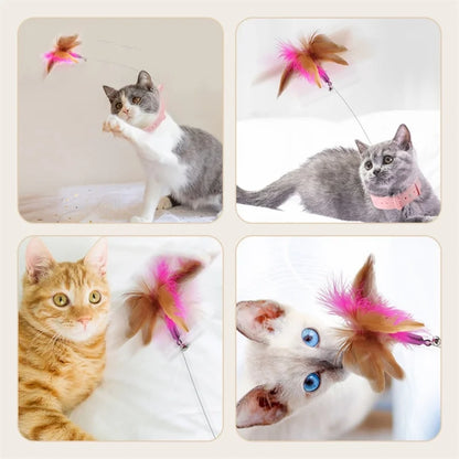 Interactive Cat Toys Funny Feather Teaser Stick