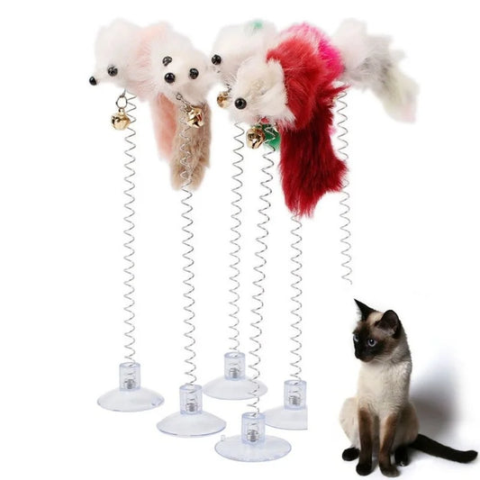 Cat Feather Rod Mouse Toy