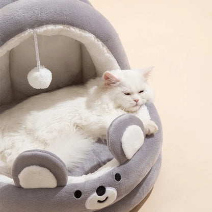 Cat Cozy Enclosed Sleeping Bed