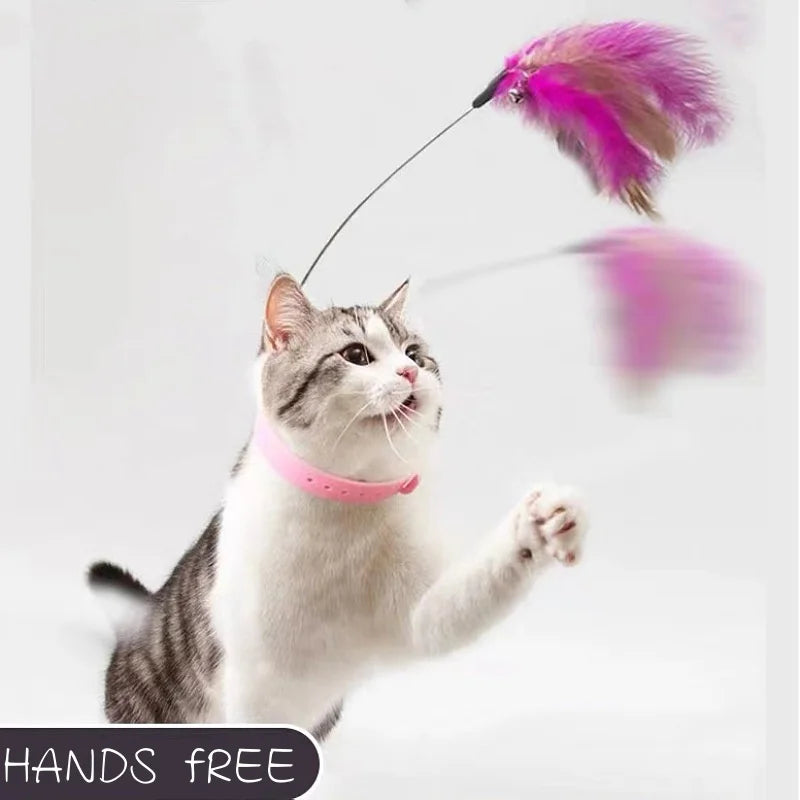 Interactive Cat Toys Funny Feather Teaser Stick