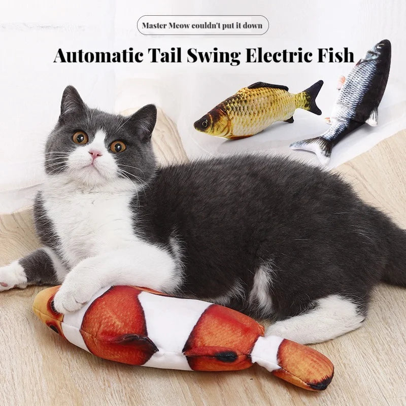 Cat Swing Kitten Dance Fish Toy