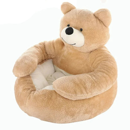 Semi-Enclosed Bear Dog Bed