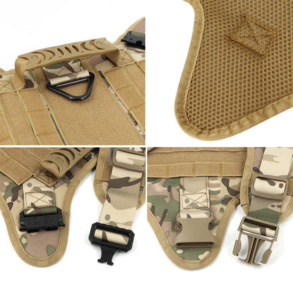 Dog Military Harness Collar Leash Set