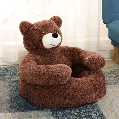 Semi-Enclosed Bear Dog Bed