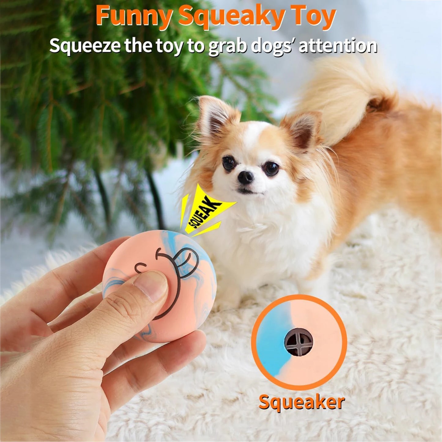 Dog Latex Bouncy Ball Squeaky Toy