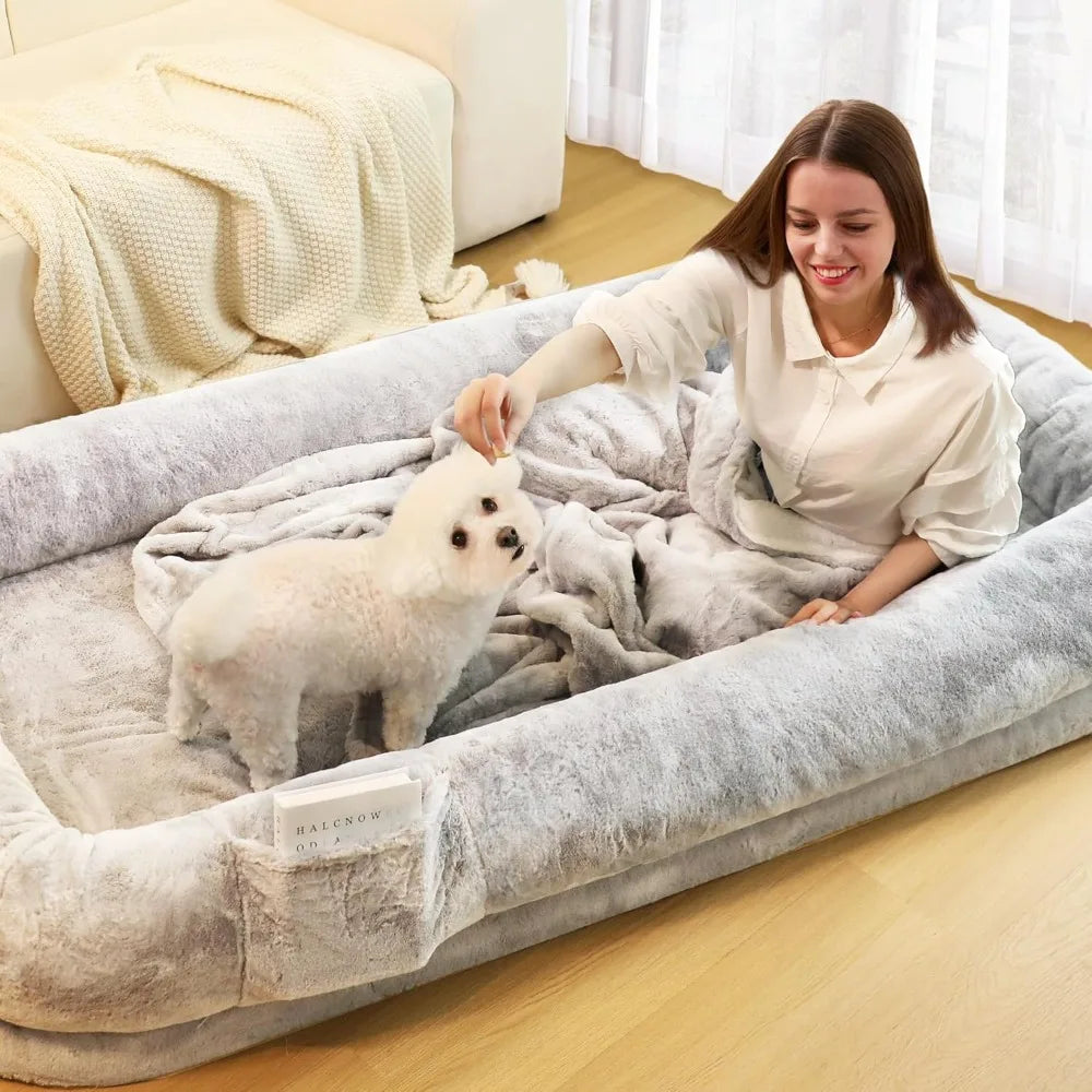 Removable Cover Human Dog Bed