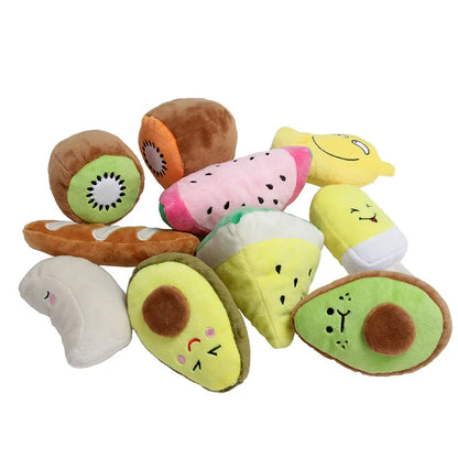 Dog Fruit Kiwi Avocado Squeaky Toy