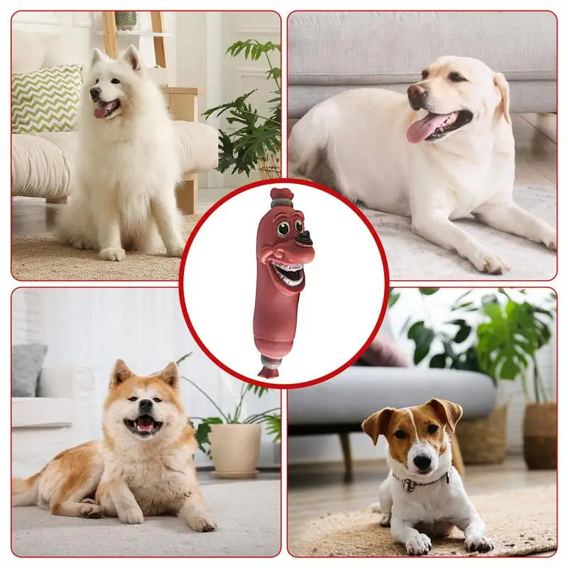 Dog Sausage Chew Squeaky Toy