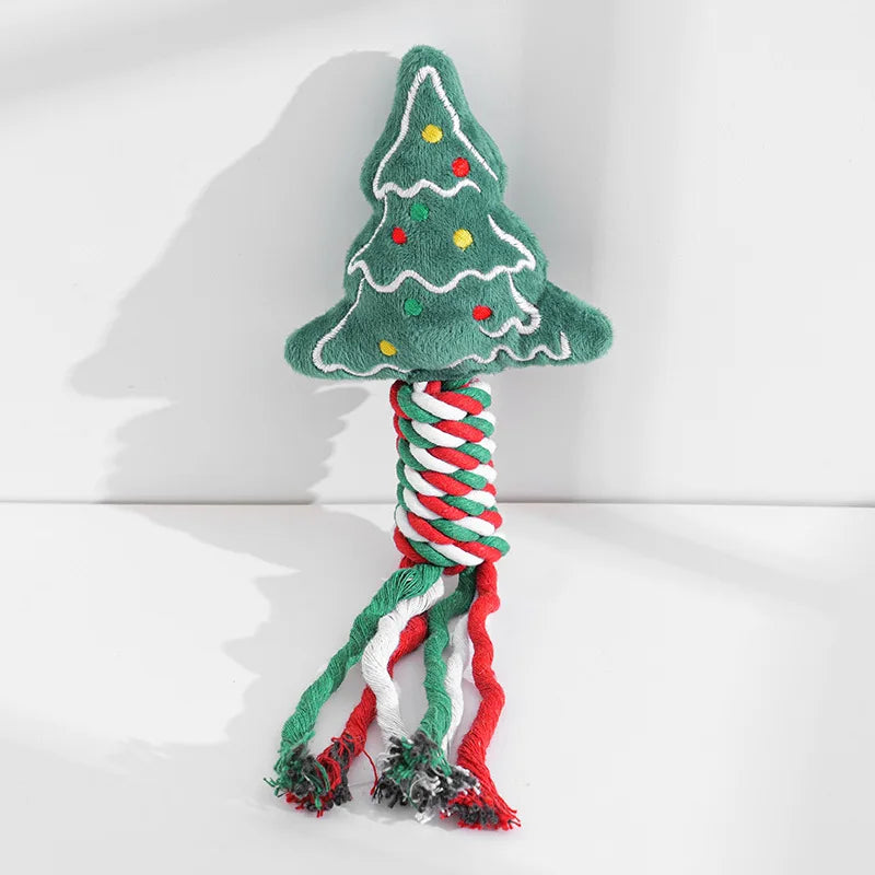 Pet Christmas Rope Knot Chew Toy