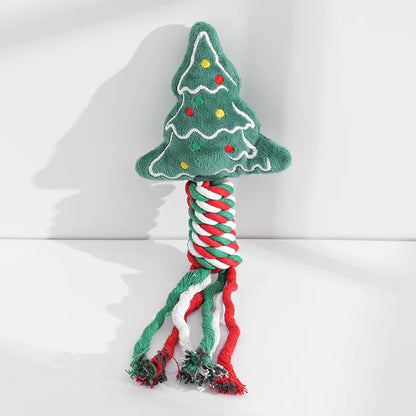 Pet Christmas Rope Knot Chew Toy